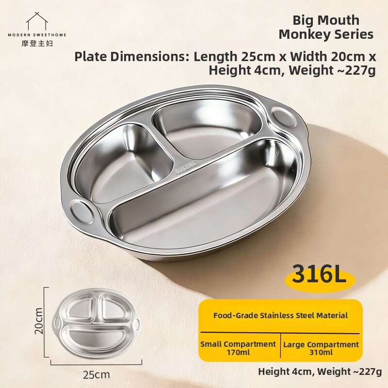 MODERN SWEETHOME | Baby Self-Feeding Suction Partition Plate