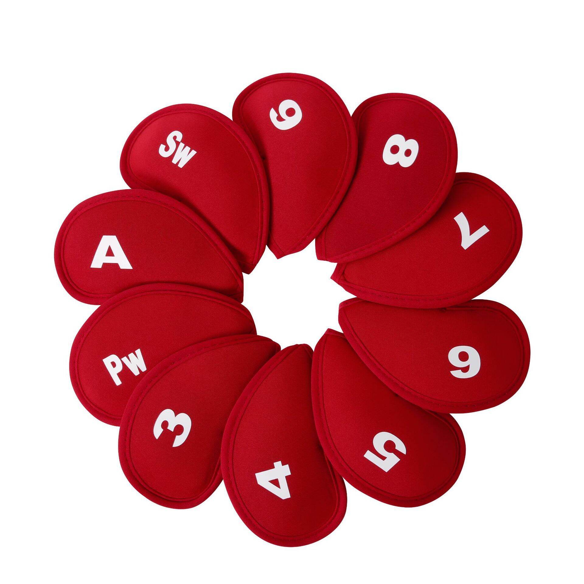 [Ready Stock] 10Pcs Golf Headcover Golf Club Heads Cover Golf Club Iron