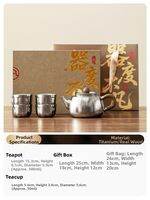 SHENGCANG | Portable Titanium Travel Tea Set 1 Pot 2 Cups