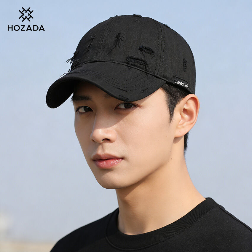 HOZADA Men’s Baseball Cap Summer Baseball Cap Unisex Outdoor Sun Hat Breathable Baseball Cap Leisure Peaked Cap Fashion Sun Protection Hat Adjustable Hat Outdoor Sports Workout ราคา 173 บาท*ส่งฟรี