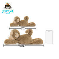 Genuine Jellycat Smudge Monkey Huggable Plushie Soothing Sensory Toy Newborn Gift