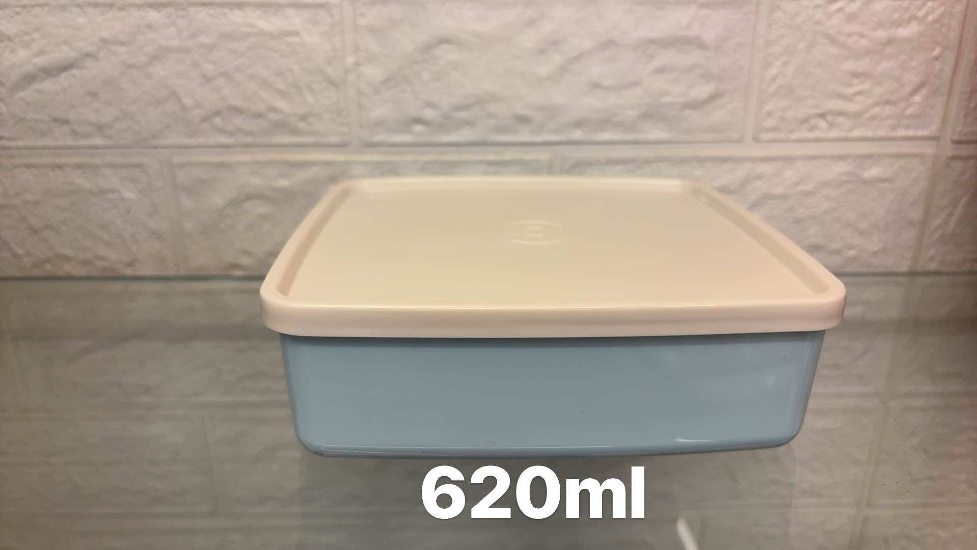 Tupperware 100t ORIGINAL 100% Tupperware Large Square Away 620ml | Lazada
