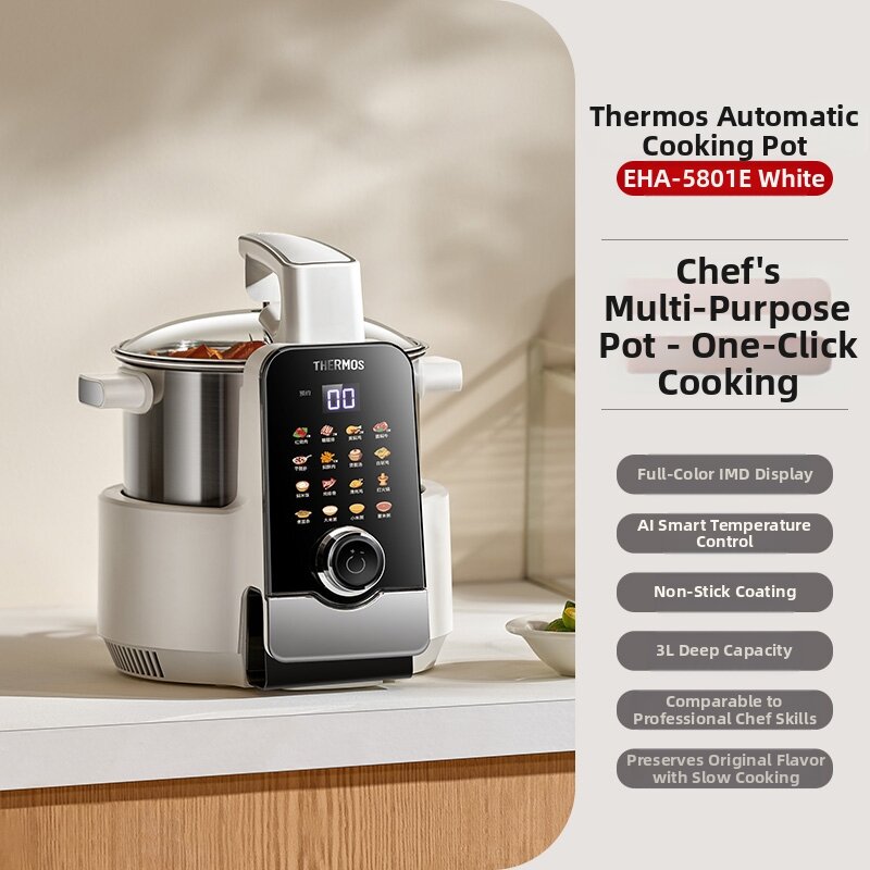 Anti Cook Thermos | Smart Multi-Function Automatic Cooking Pot with Anti-Overflow ...