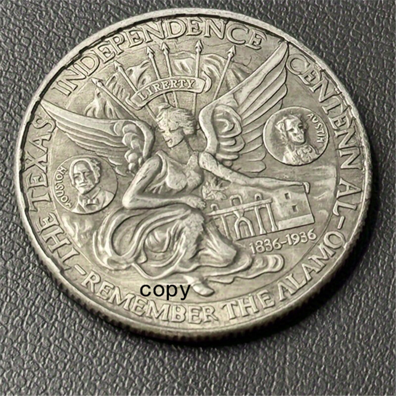 1935 Alamo Commemorative Coin 1836-1936 Angel Girl Copper Coin ...