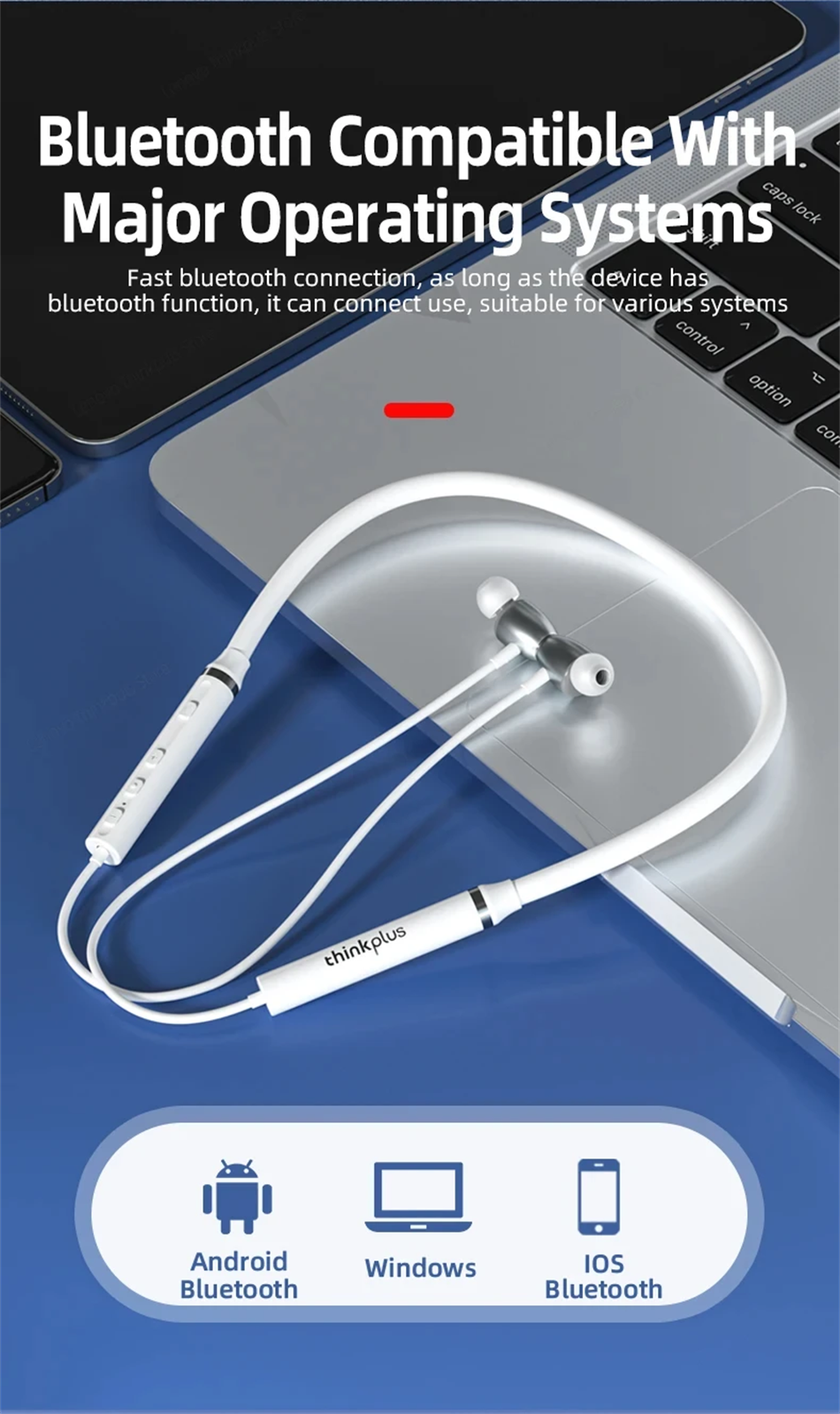 Cuffie bluetooth lenovo he05x con audio hifi e archetto_voghion.com