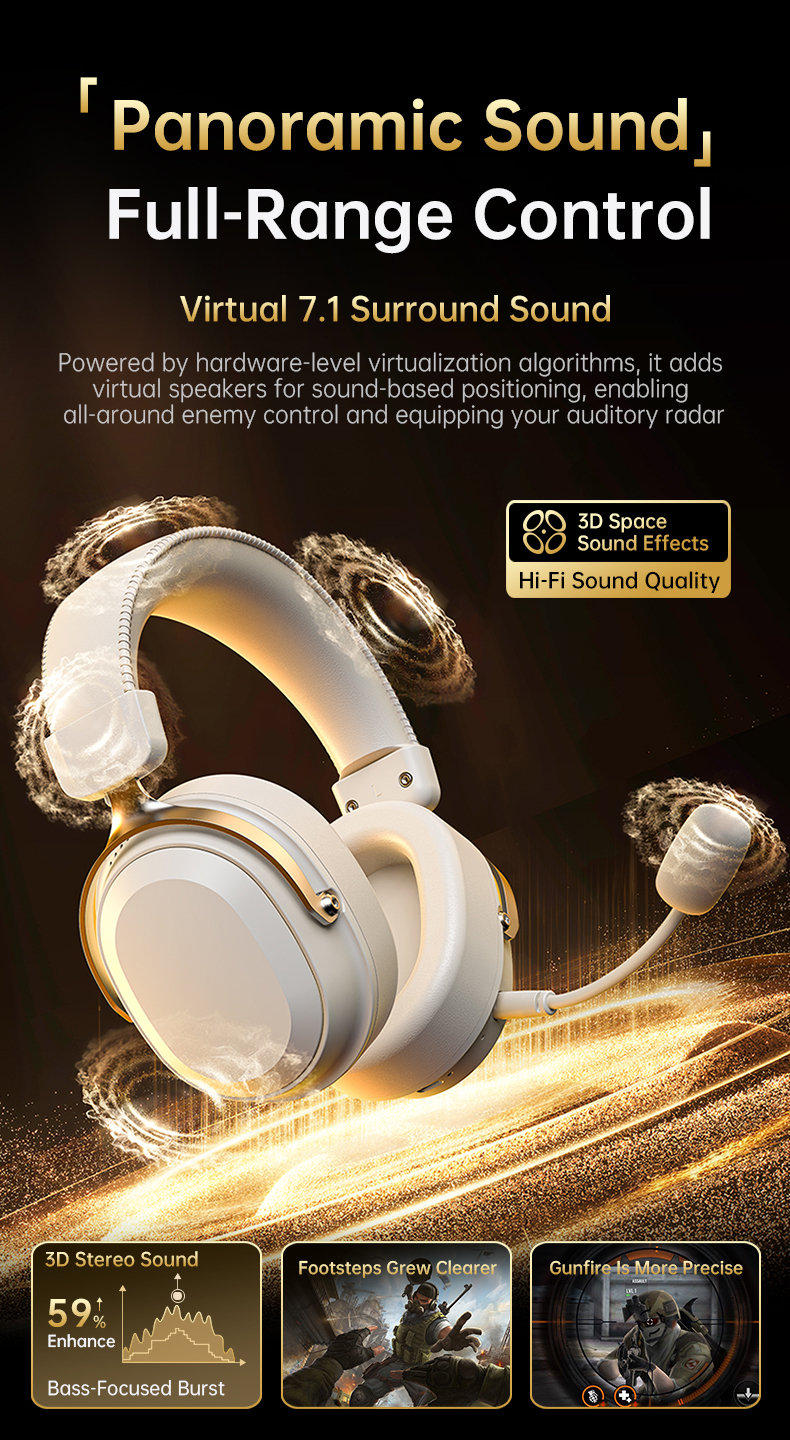 Gaming Headset Shark L30pro Noise Canceling Bluetooth 7.1 Surround_voghion.com
