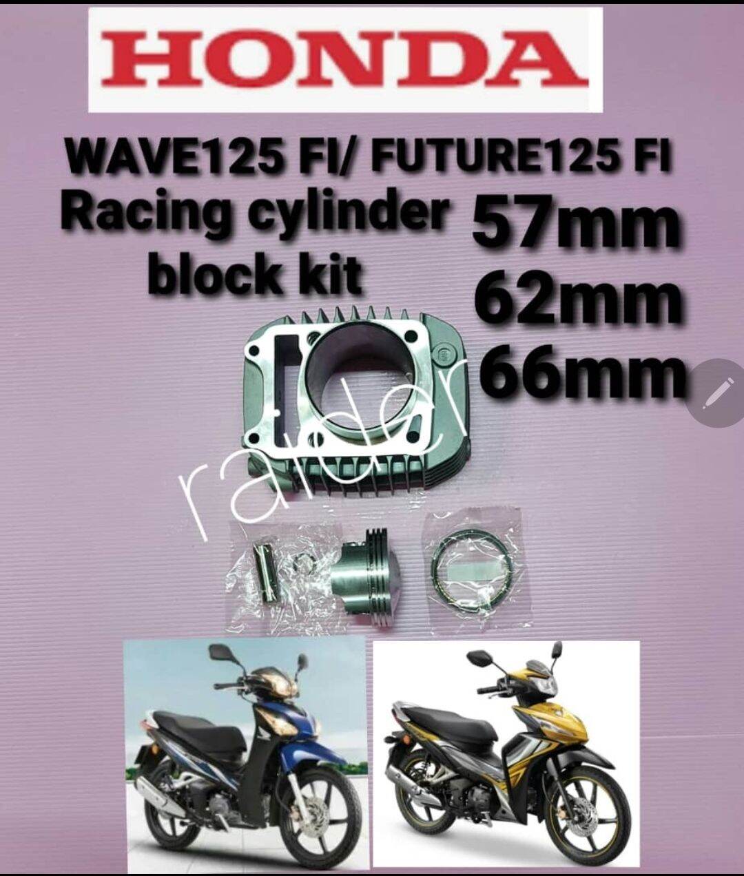 Honda Wave125 FI. Future 125 FI. Racing Cylinder Block Kit | Lazada