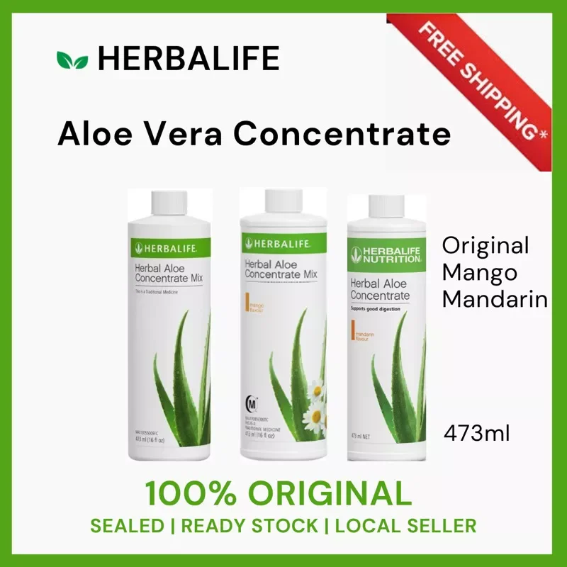 Herbalife Aloe Concentrate Mix 473ml (Original / Mandarin / Mango) [Ready  stock 100% Sealed Original] 473Ml Aloe Vera Drink Original And Mandarin  Flavors Ready Stock Sealed Product - Lazada | Lazada
