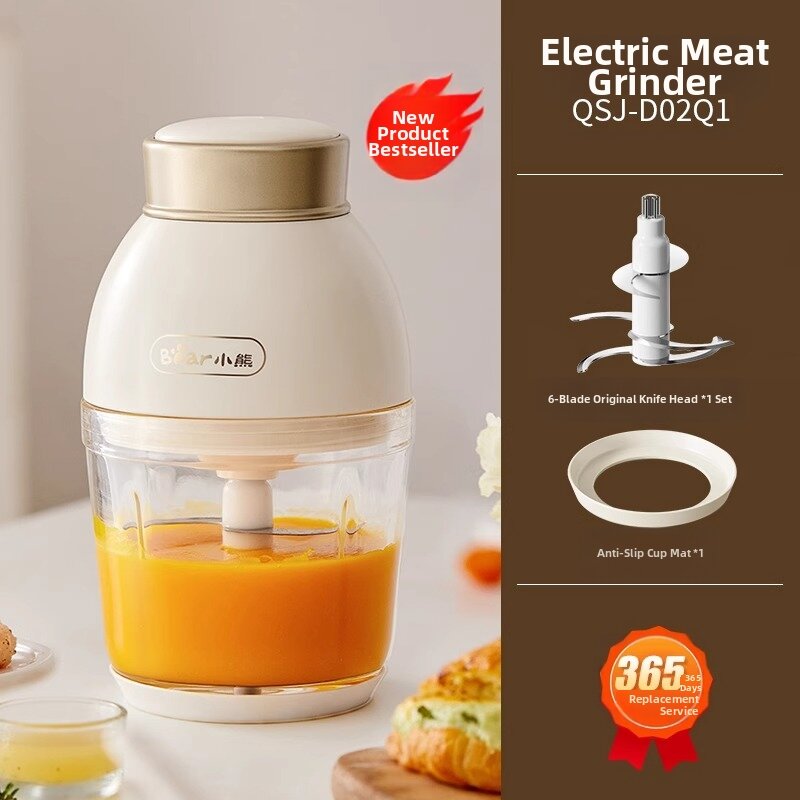 「China Plug」Bear | Electric Mini Meat Grinder Baby Food Processor Garlic Masher