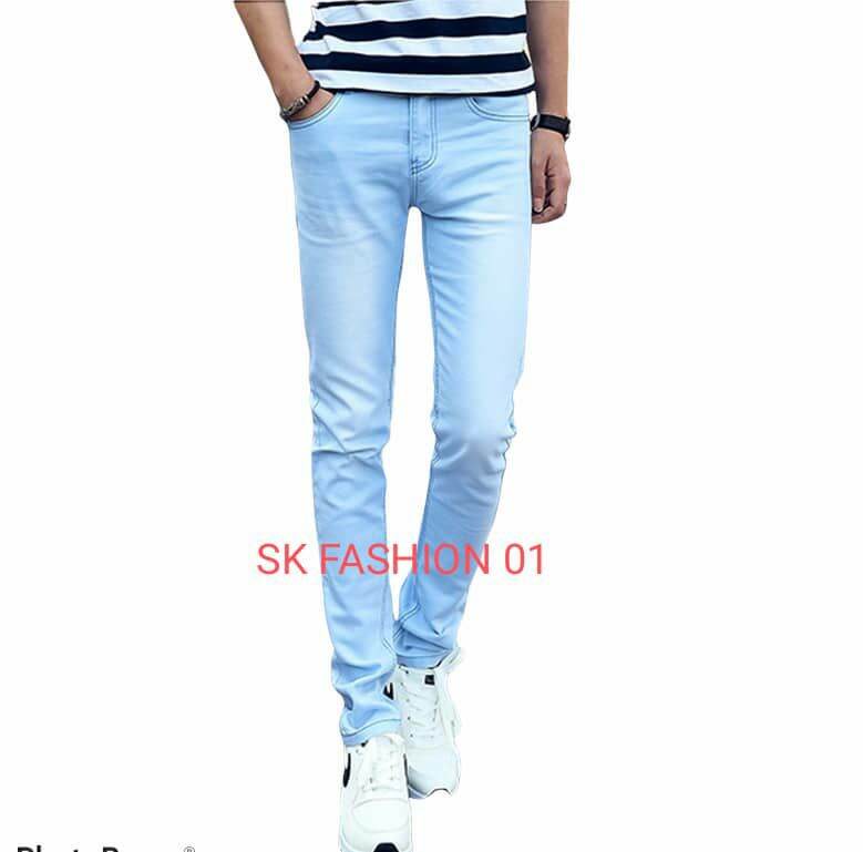 Fashion Men Stretch Big Flared Jeans Mid Waist Bootcut Leg Denim