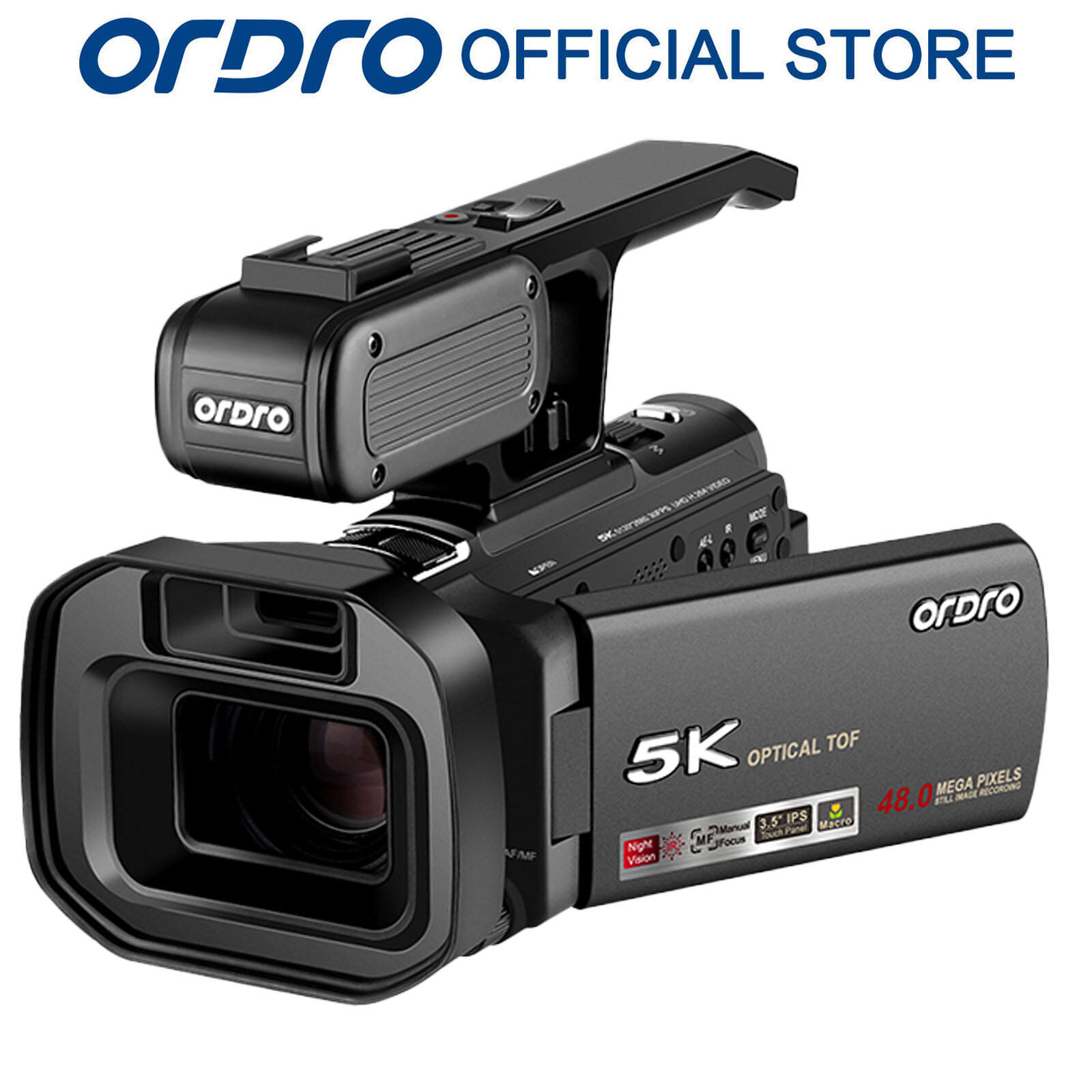ORDRO Video Camera 5K 30FPS Camcorder 48MP Photo Vlogging Camera 12X Optical Zoom 3.5''Screen for Photography Youtube Harga 2,388 Ringgit*Penghantaran Percuma