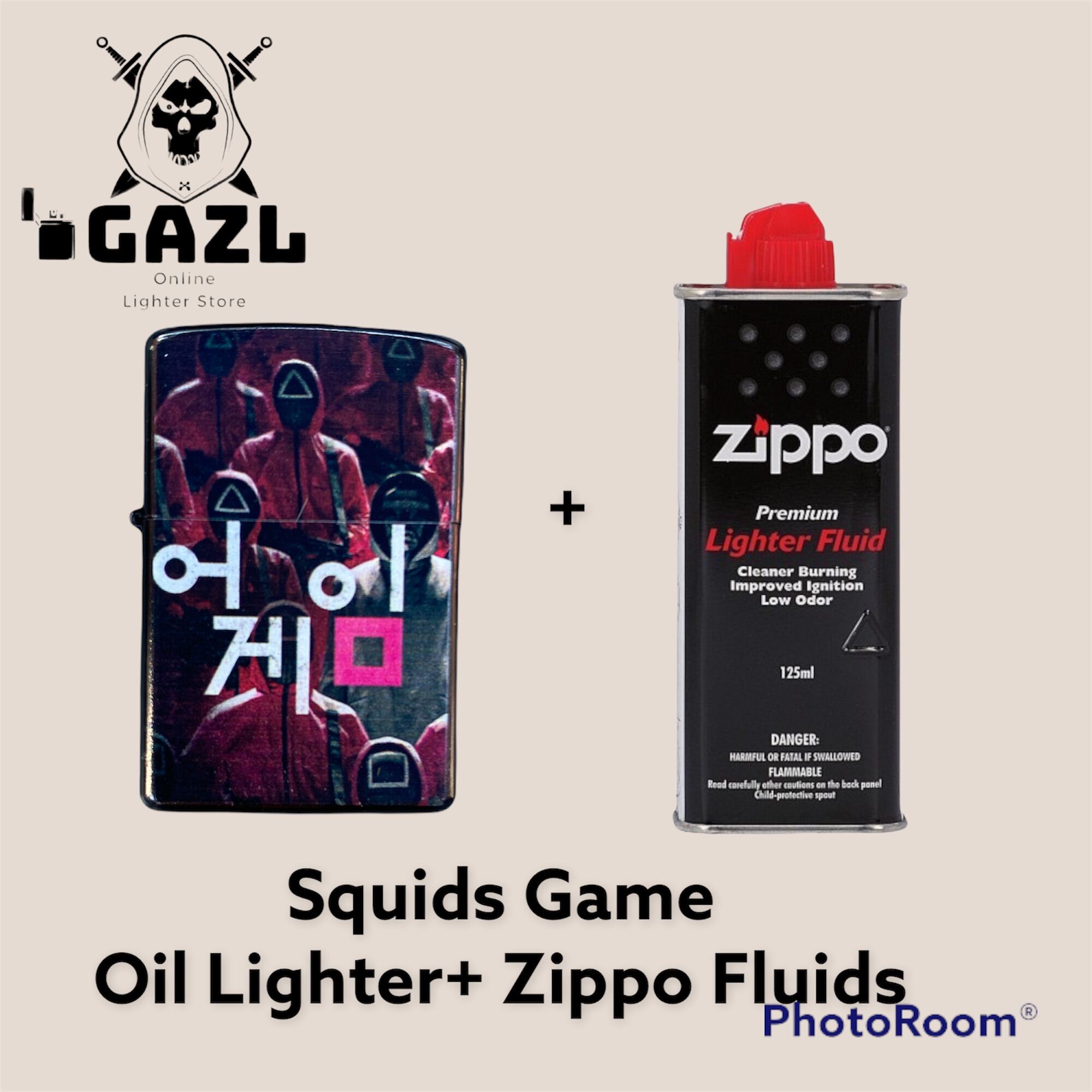 Squids Game Oil Lighter +Zippo Fluids 125ml Lazada