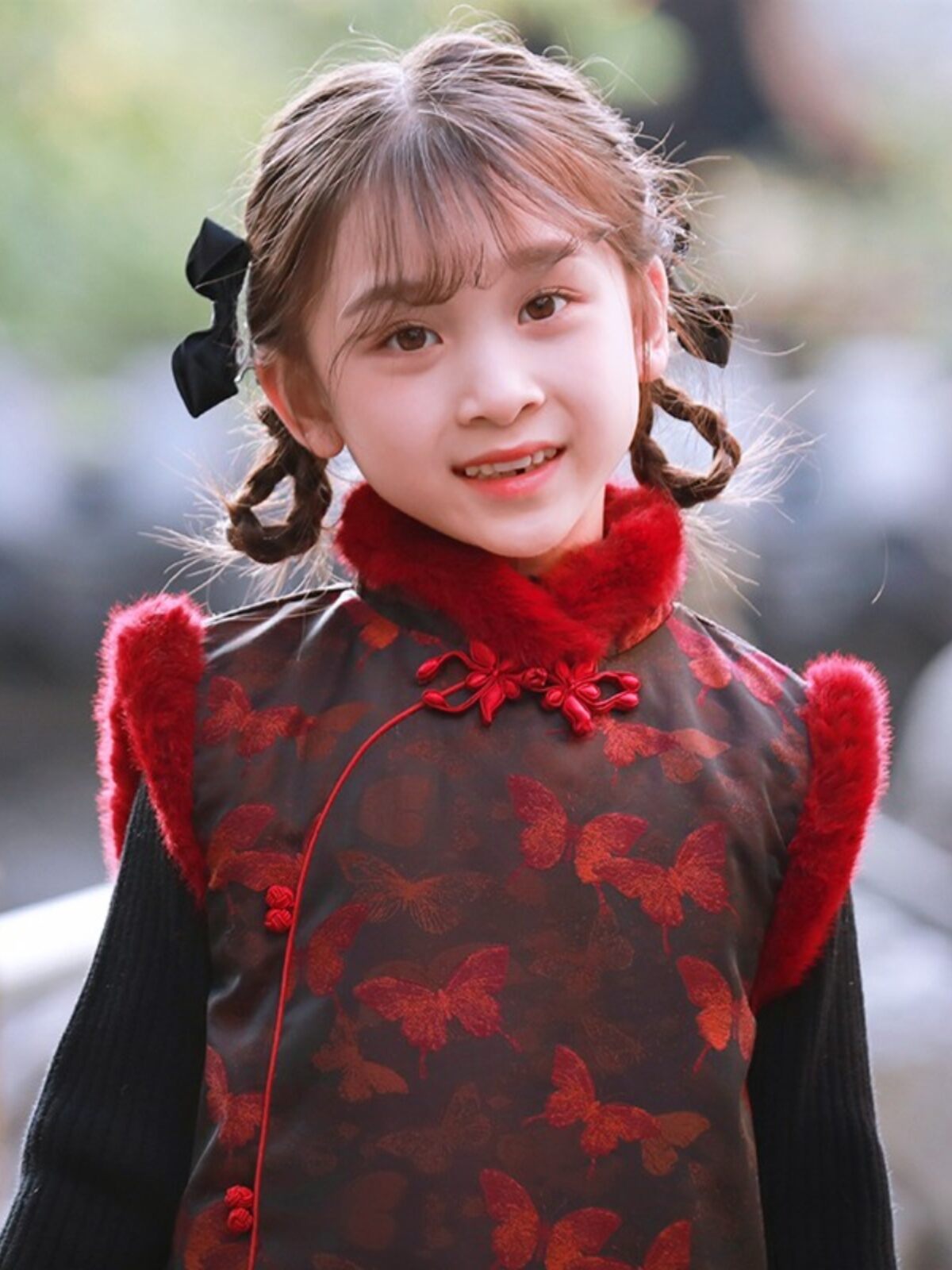 Children's Cheongsam Winter Vest Skirt Girl New Year's Clothes Retro Tang Suit Qipao Dress National Style Children's Clothing Harga  142 Ringgit*Penghantaran Percuma