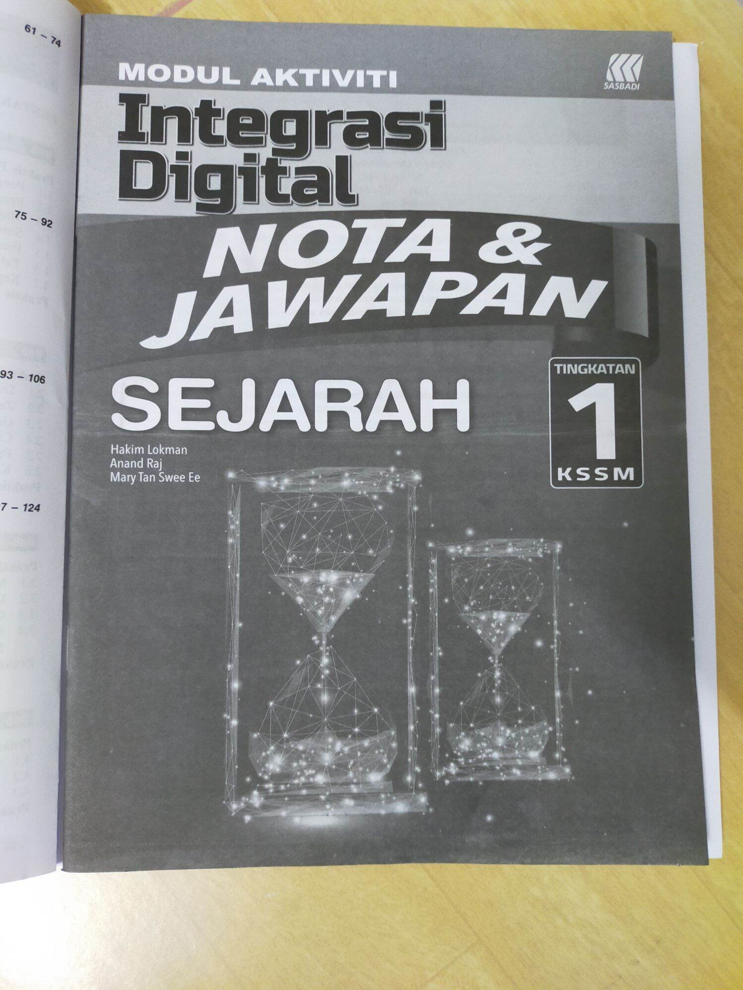 Modul Aktiviti Integrasi Digital Sejarah Tingkatan 1 Kssm Sasbadi Lazada