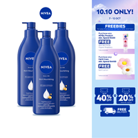 [BUY 2 FREE 1] NIVEA Body Milk - Intensive Moisture (350ml x3) (Losen Badan)