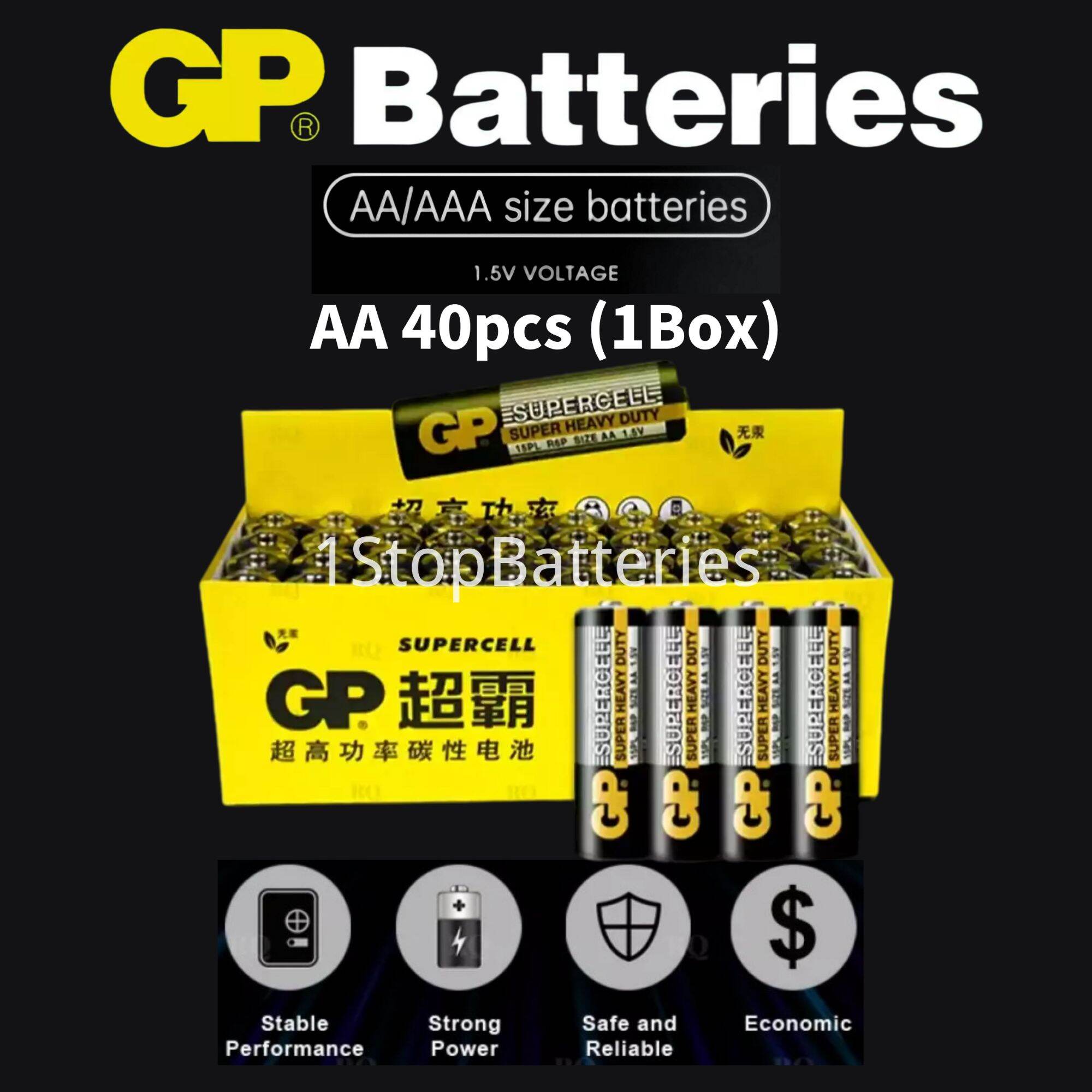 [GENUINE] GP SUPERCELL Super Heavy Duty AA / AAA 1.5V Carbon Zinc ...