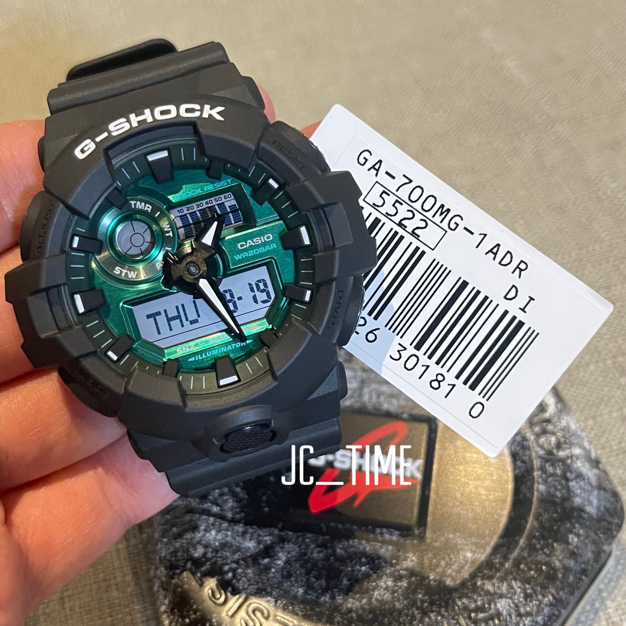 CASIO G-SHOCK MIDNIGHT GREEN GA700MG-1A 100% Authentic. GA700 / GA