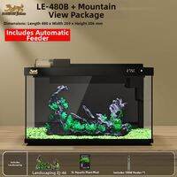 sunsun | Transparent Mini Home Aquarium With Self-Cleaning Oxygenation
