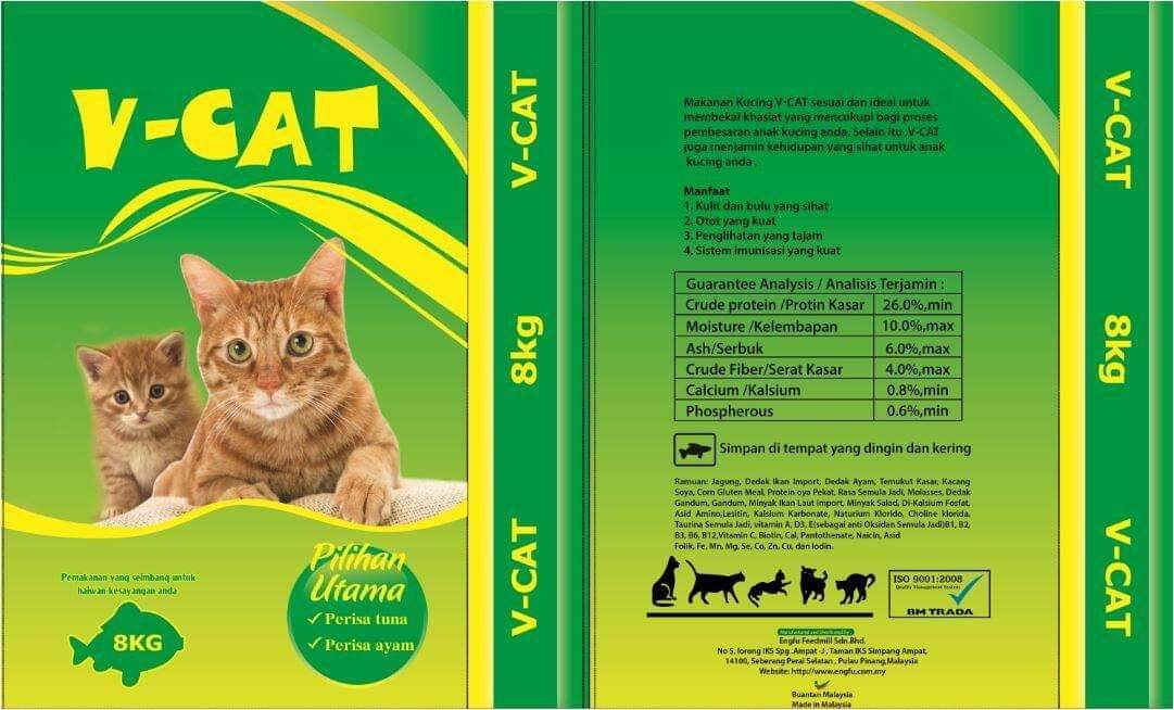 V-CAT Makanan Kucing Perisa Ayamu0026Tuna(8kg)  Lazada