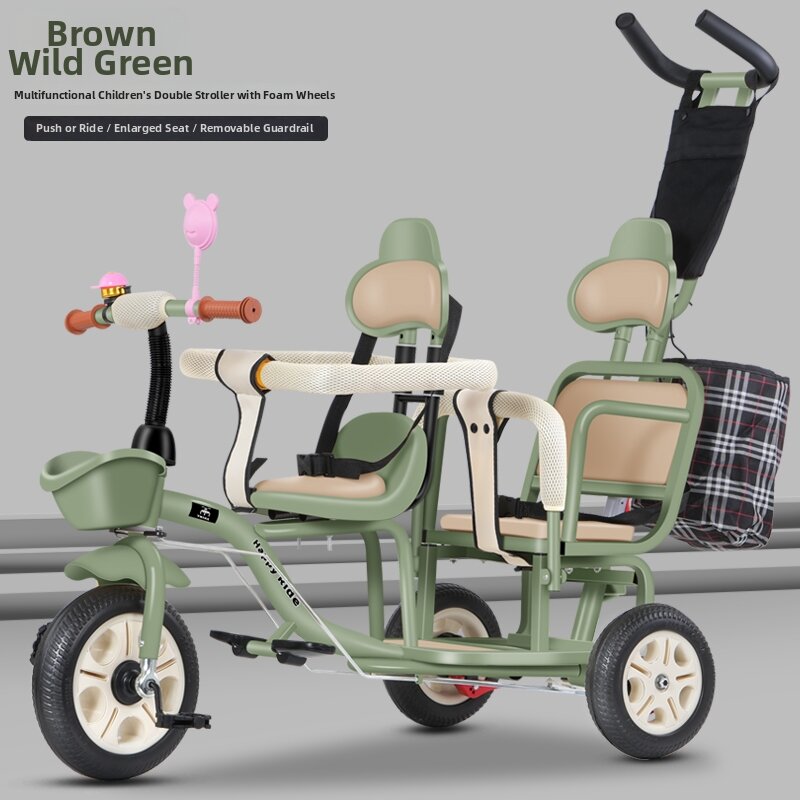 Twin Baby Hand Push Cart 1-7 Years Old Stroller