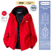 JEEP SPIRIT Outdoor 3-in-1 Down Insulated Windproof Waterproof Womens Stormtrooper Jacket