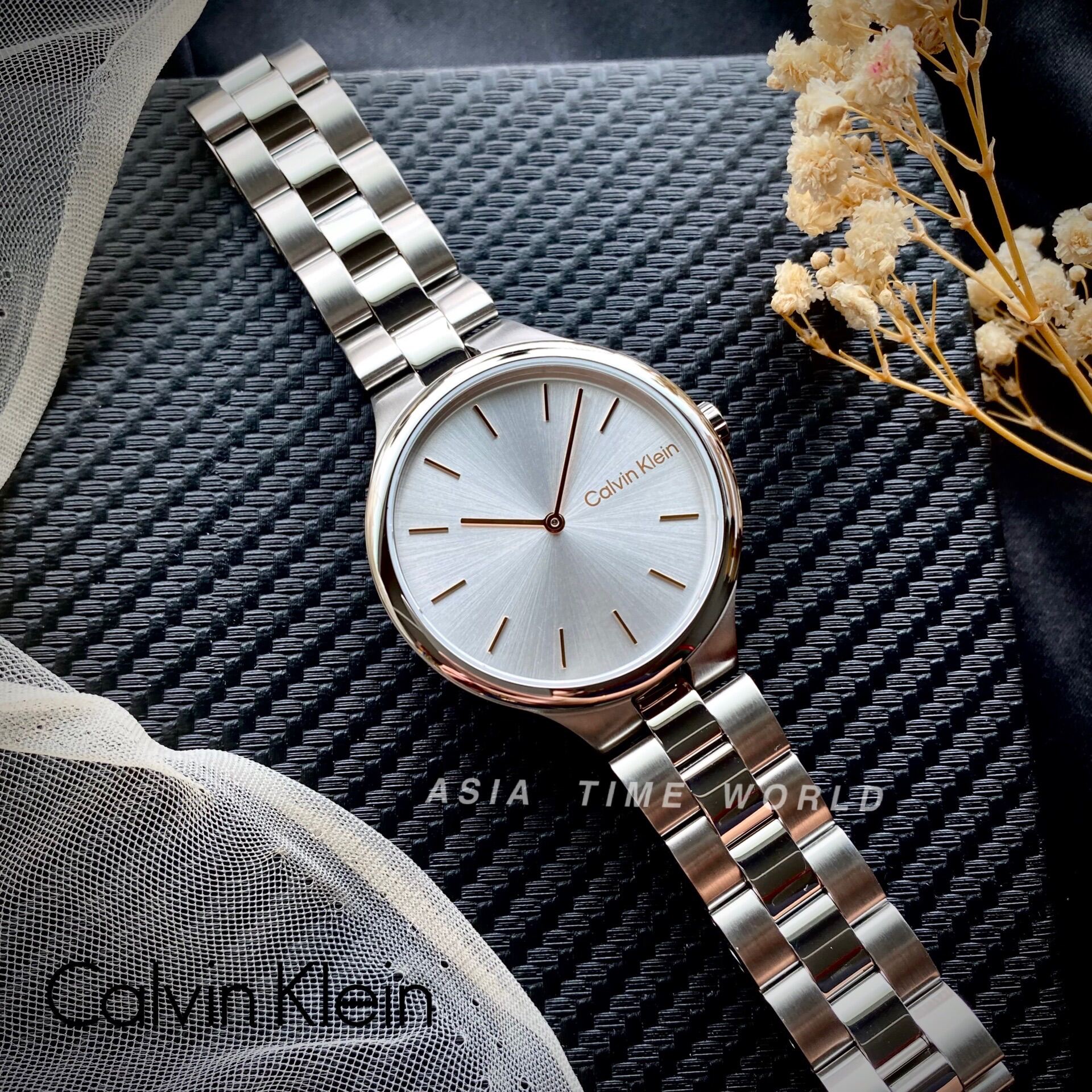 Original] Calvin Klein 25200128 Elegance Women's Watch with Silver Dial  Silver Stainless Steel | Official Warranty | Lazada