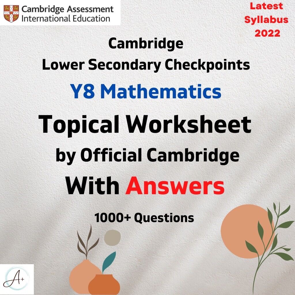  hardcopy cambridge lower secondary checkpoint y8 math topical