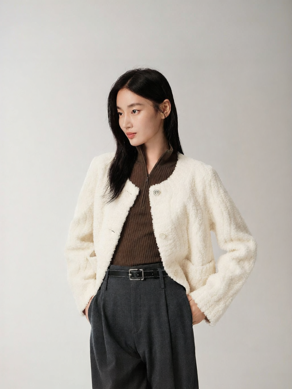 JZ ANNAKRO | Chilly Princess Style Round Neck Wool Coat Harga 791 Ringgit*Penghantaran Percuma