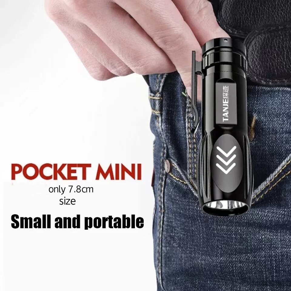 Mini Portable Torchlight Chargeable Mini Torchlight Led Flashlight Rechargeable Torchlight Sport Lampu Suluh Kecil. 