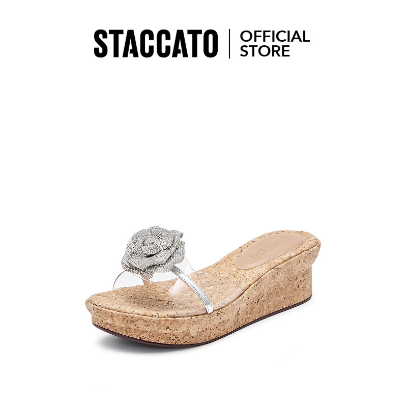 Staccato Women's Thick-soled Height-enhancing Sandals Wedge-heeled Slippers EYB81/EYB83 ราคา 3,670 บาท*ส่งฟรี