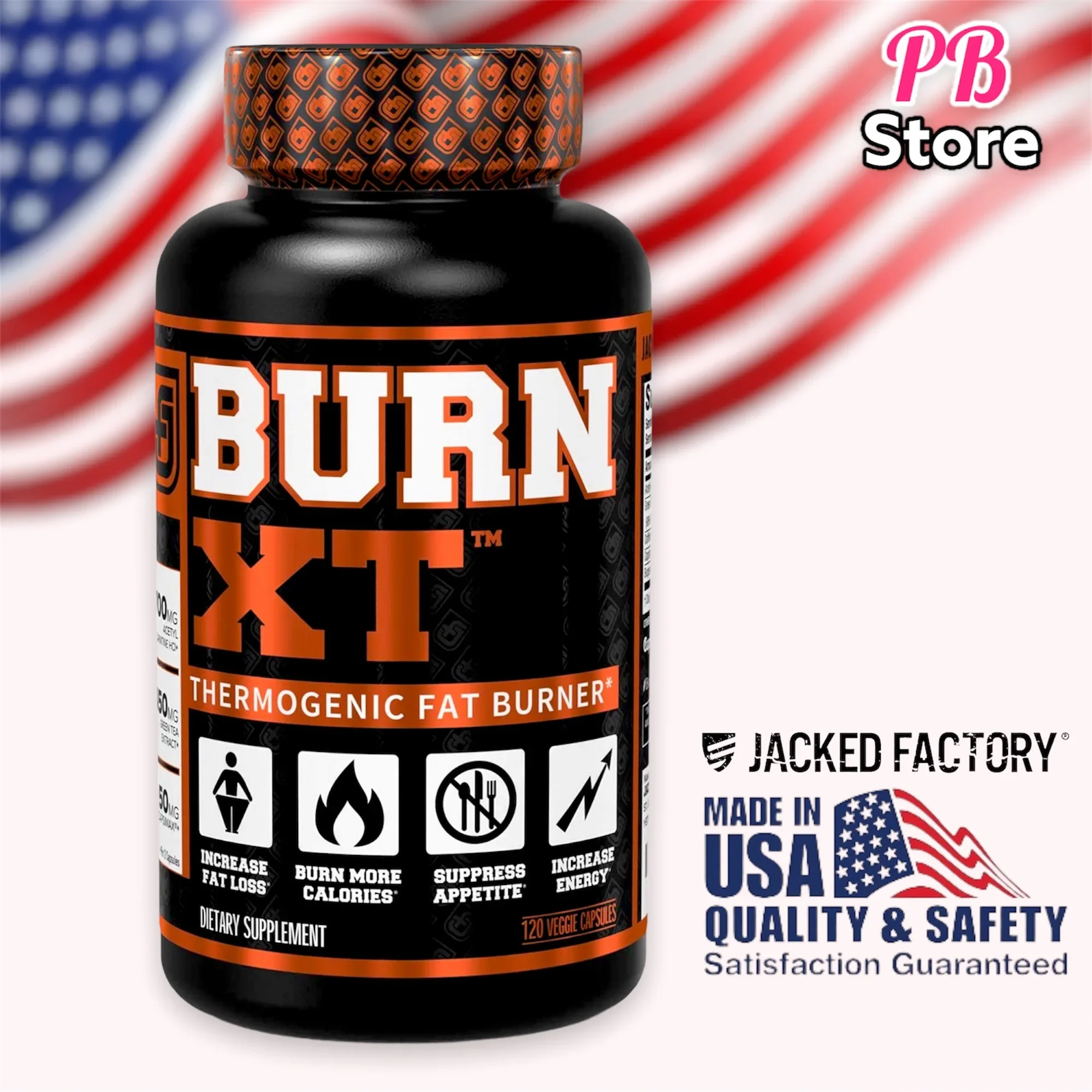 Burn-XT Thermogenic Fat Burner - Weight Loss Supplement, Appetite Suppressant, & Energy Booster