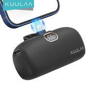 Kuulaa Mini PD 18W sạc dự phòng 5000mAh đồ sạc di động Ốp tích hợp pin dự phòng sạc nhanh sạc dự phòng cho Samsung iPhone 14 13 12 11 Pro Max