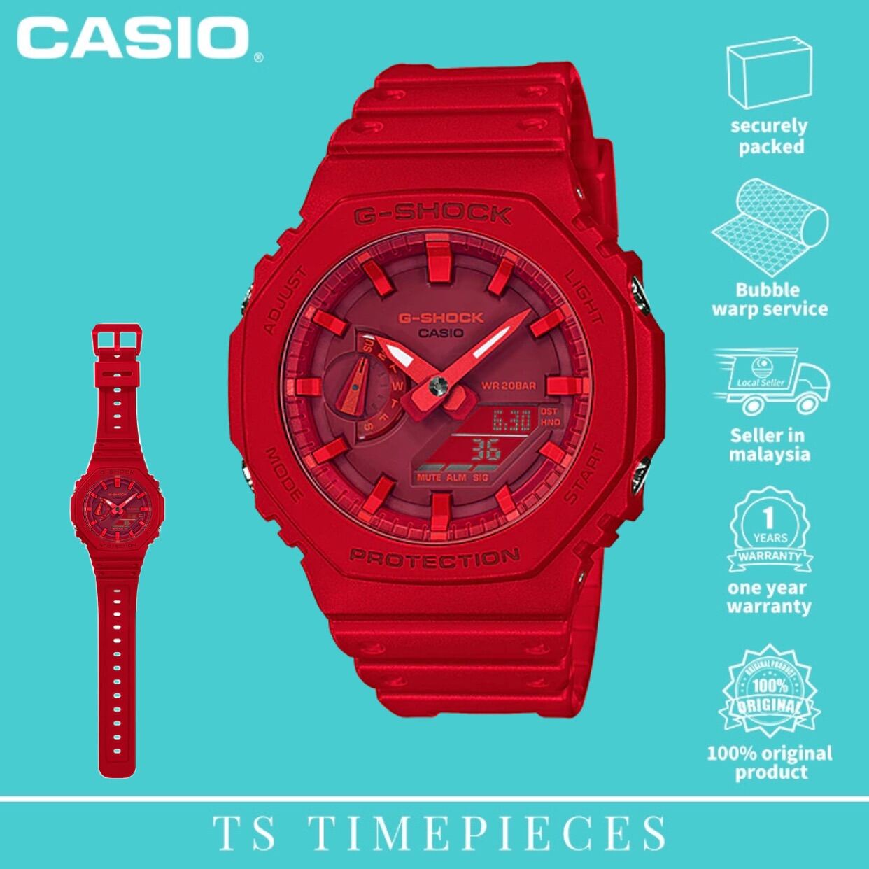 G SHOCK TMJ Merah GA 2100 4A GA 2100 4 GA 2100 Lazada