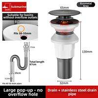 Submarine | Press Pop-up Drain Plug Basin Accessories