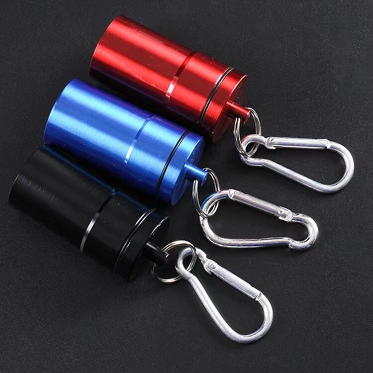 Windproof Aluminum Pocket Ashtray With Lid Portable Keychain Tube_voghion.com