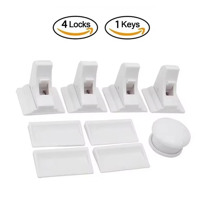 New Kids Safe Magnetic Childrens Lock Ideal Drawer & Cabinet Door Safety for Babies & Toddlers & Children Magnetic Child Locks