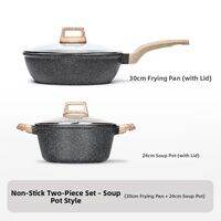 CAROTE|Non-stick cookware set complete kitchen cookware set compatible with induction cookers and gas stoves.