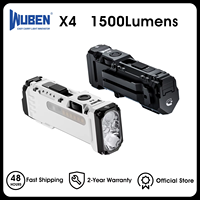 Wuben X4 EDC Đèn pin phẳng với đèn RGB 1500 lumens đèn pin mini với chuyển đổi chiến thuật và từ tính IP68 Túi xách tay