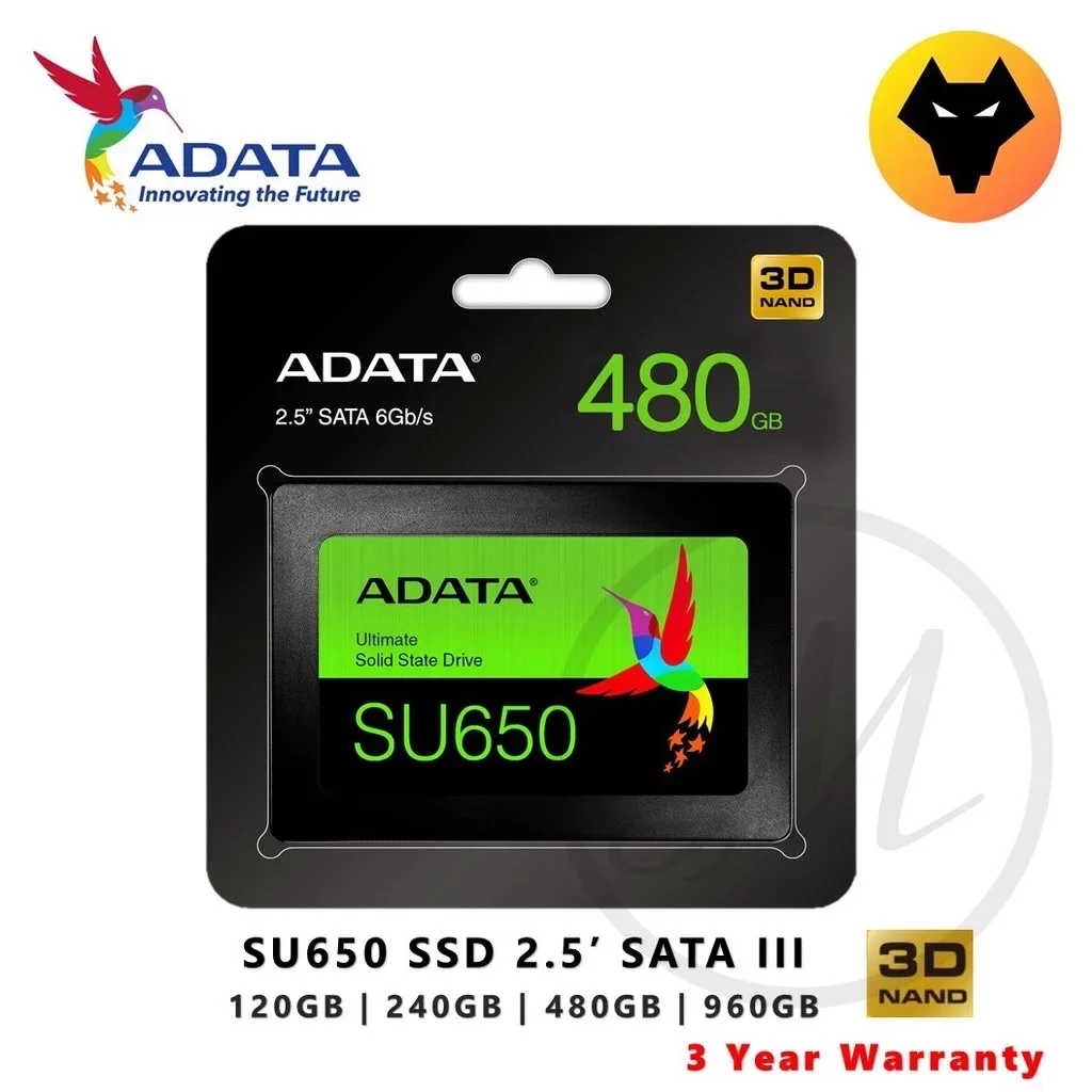 Adata SSD SU650 / SU630 Sata 2.5 - (240GB/480GB/120GB/960GB)