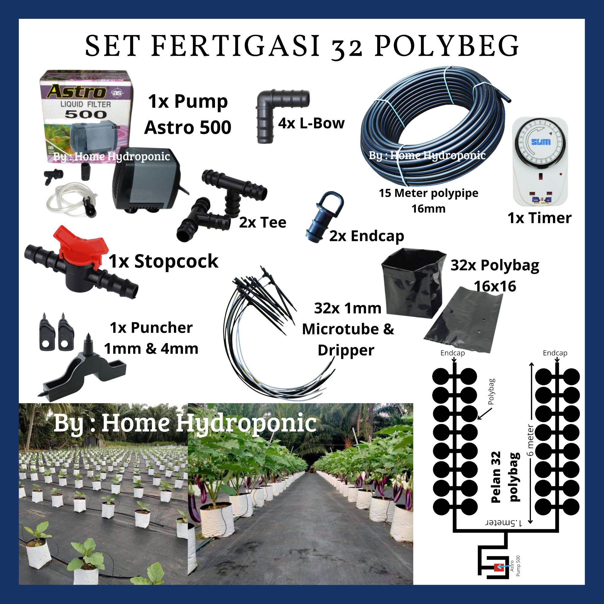 SET FERTIGASI MUDAH PASANG / SET TANAMAN FERTIGASI | Lazada