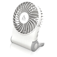 ARCTIC Summair 2Go (Black) - Rechargeable Powerful Handheld Fan with Stand Infinitely Variable Speed 4-77h Running Time USB-C Connection (incl. USB-A Cable) - Black