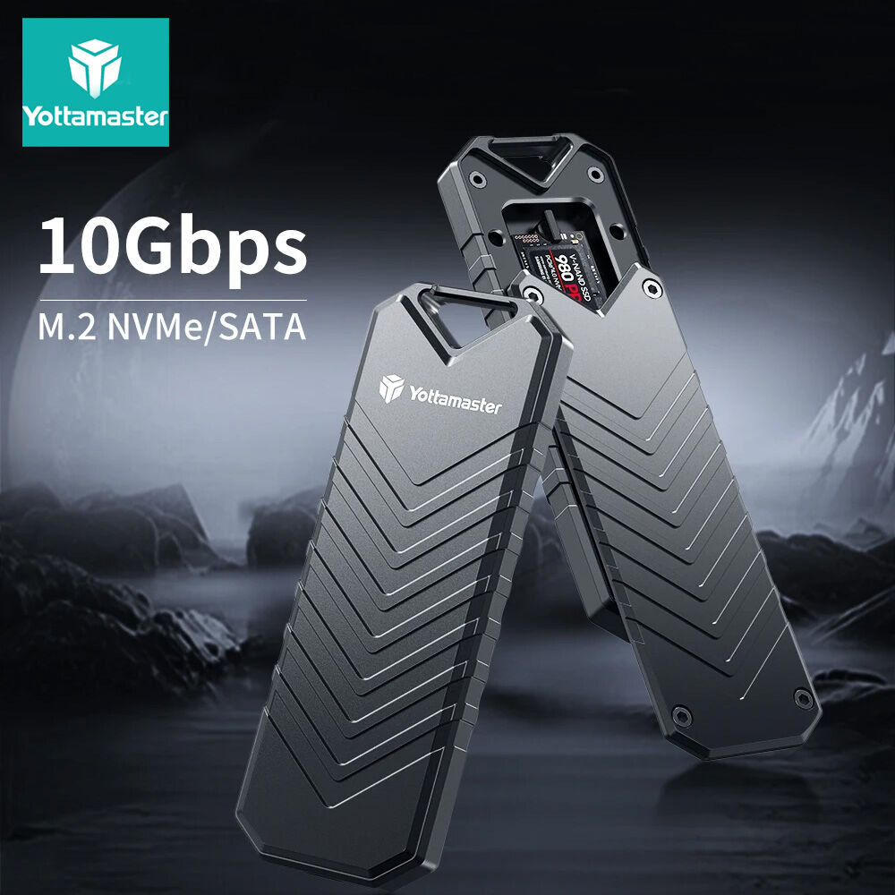 Yottamaster M.2 NVMe/SATA Dual Protocol Hard Disk Enclosure to USB3.1 Gen2 10GbpsSSD External Storage Box 4TB SSD Case ราคา 1,257 บาท*ส่งฟรี