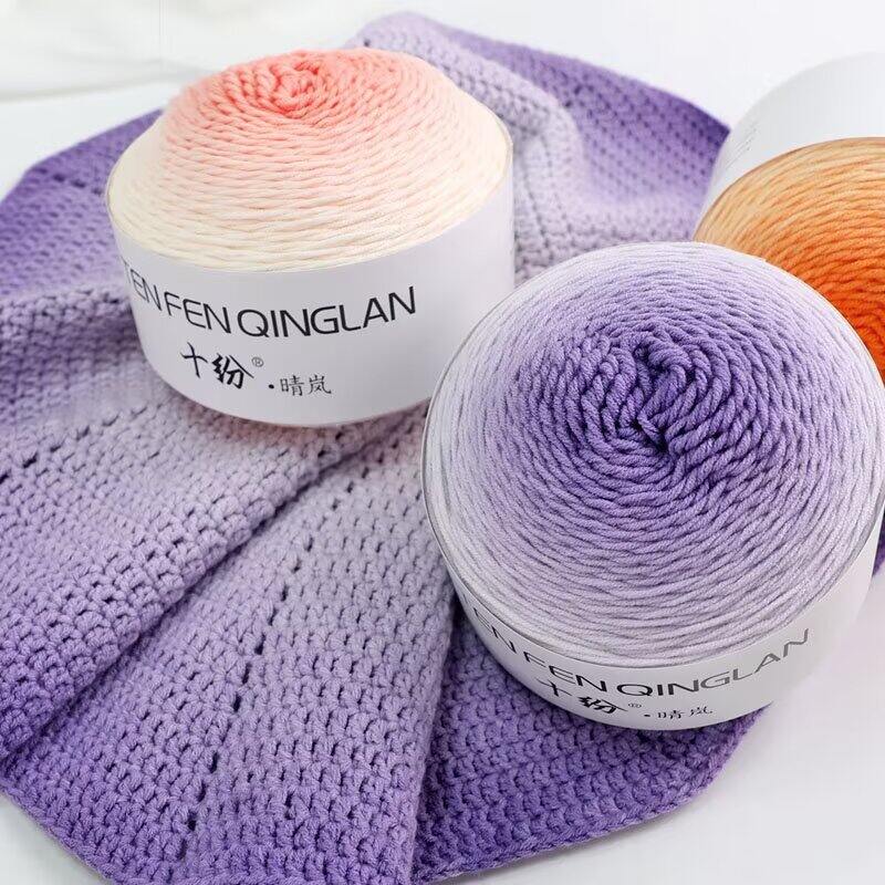 Handmade Gradient Milk Cotton Yarn Five-Strand Weaving Hat Scarf DIY Sweater Fleece Flower Bouquet for Knitting And Crocheting