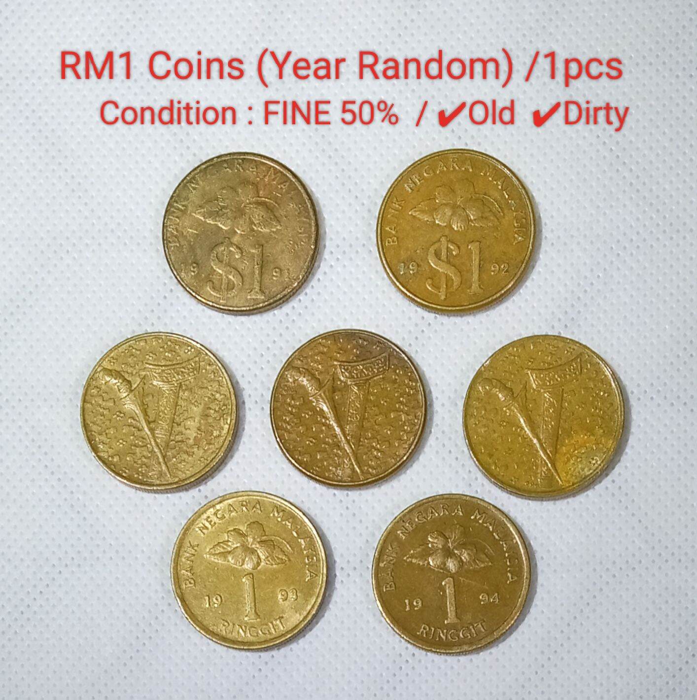 RM1 Coins 1989-1996 Years (Year Random) (Condition : FINE 50% --  UNCIRCULATED 100%) 1pcs / 1令吉硬币1989-1996 (年份随机)(品相: 中品50% -- 全新100%)  1枚Condition Fine To Uncirculated 1令吉硬币收藏- Lazada | Lazada
