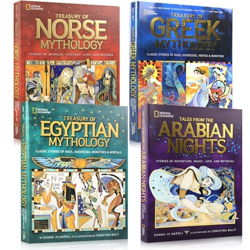 （4books hardcover) National Geographic Greek Mythology Malaysia