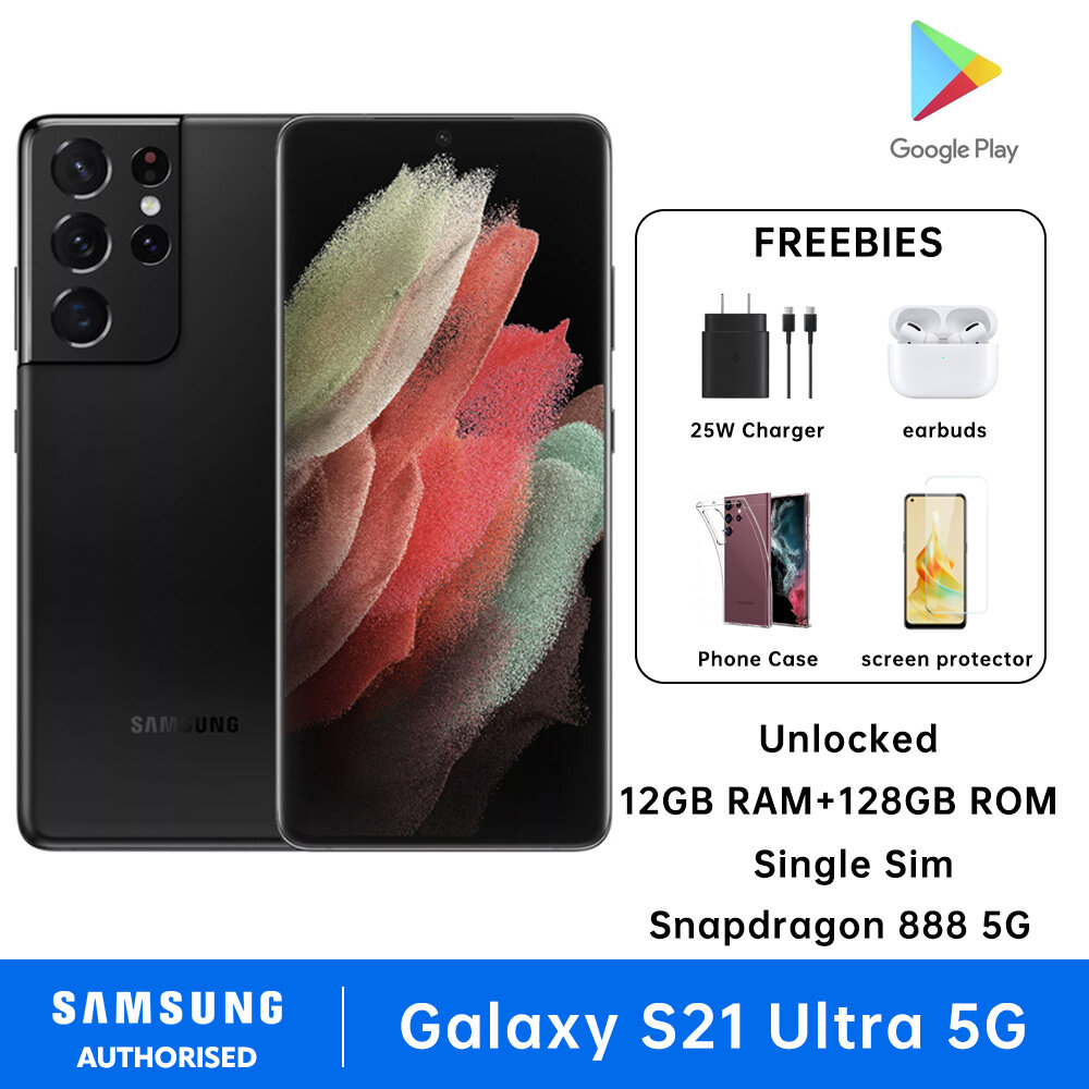 Samsung Galaxy S21 Ultra 5G US Version Single Sim 12GB RAM + 128GB ROM Snapdragon 888 5G 5000 mAh SM-G998U1