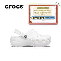 Crocs Women Classic Platform Clog - White