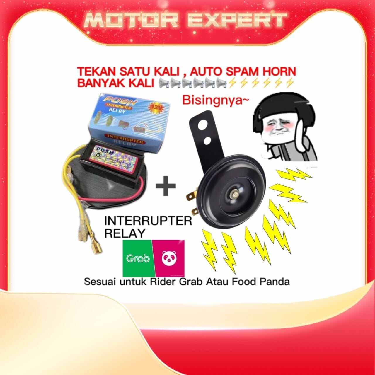 AUTO SPAM TEKAN POSH HORN RELAY SPECIAL INTERRUPTER RELAY HORN MOTOR