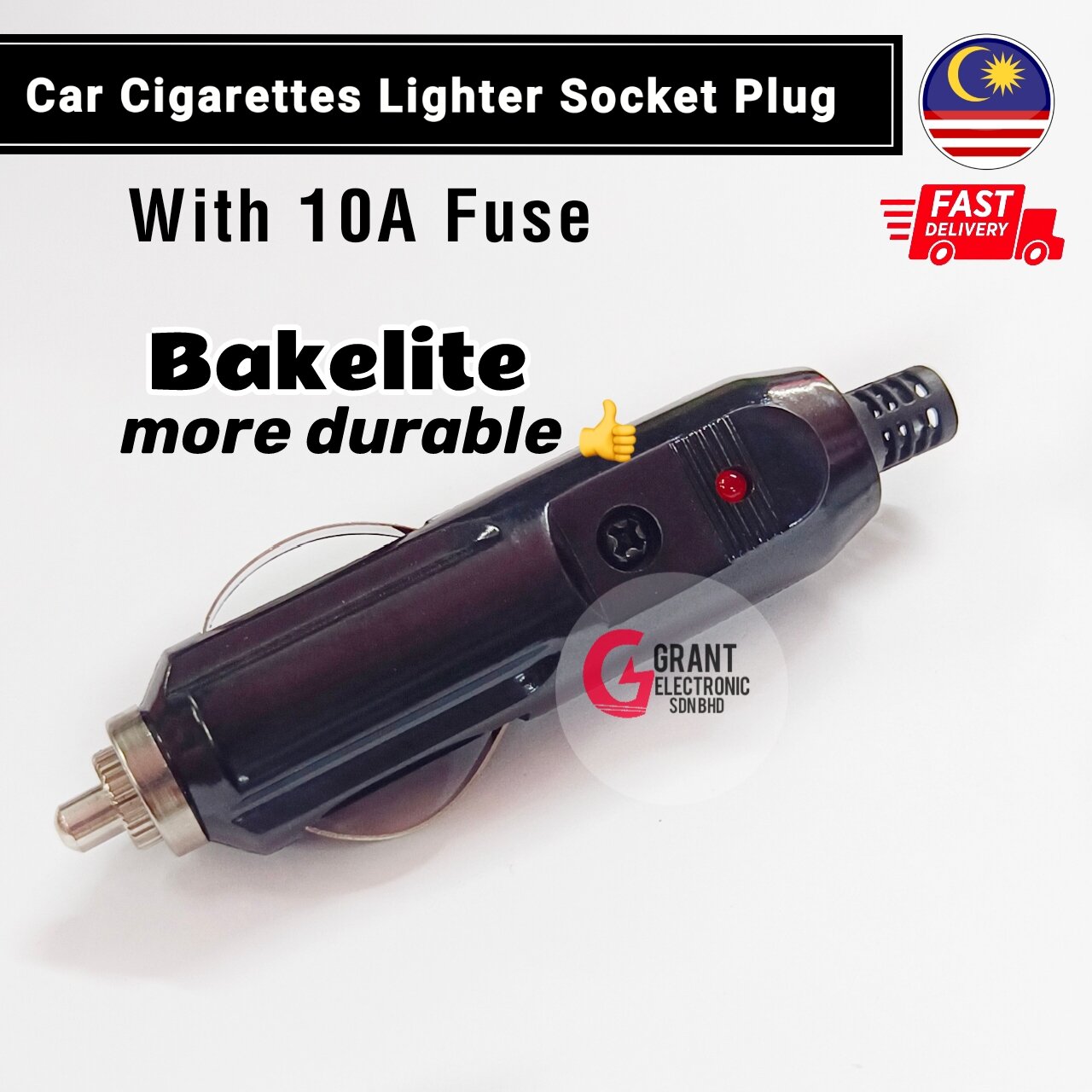 car cigarette lighter positive negative Plug, Cigarette Lighter Connector 12V-24V On Off Switch Fuse for Vehicle for Car Electrical Products for Automotive for Automobile : Automotive coffee maker and more Hi I was charging my