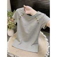 QIAOXIZI | Fashionable Lightweight Short Sleeve T-shirt Loose Plus Size Summer Wear